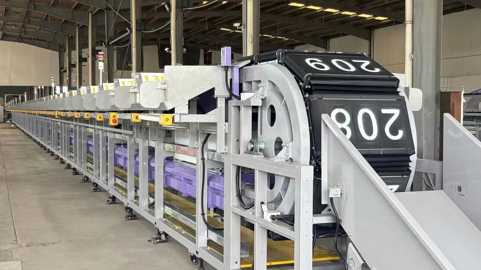 Automated conveyor sorting in air-freight logistics terminal